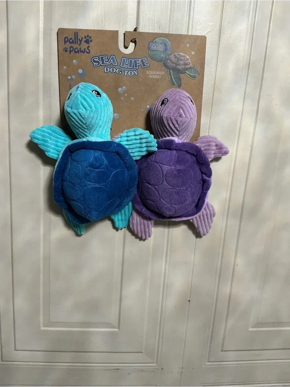 Brand New Pally Paws~ Set / 2  Turtle 🐢 10” Squeaky Dog Toy with Squeaker